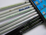 Bleistift aus Altpapier lackiert