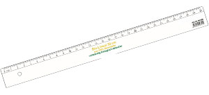 30 cm-Lineal aus Bio-Granulat 
