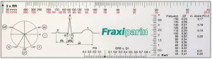 Kleines EKG-Lineal transparent