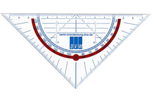 Geo-Dreieck GD 15 - satiniert (antireflex)