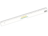 30 cm-Lineal aus Bio-Granulat 