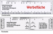 EKG-Lineal aus weißem Kunststoff