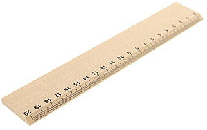 20cm Holzlineal aus Buchenholz