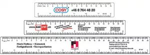 Kunststoff Reduktionslineale schmal