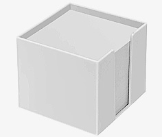 Zettelbox "Epsilon" - Vollton oder transparent