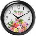 Runde Wanduhr mit Werbedruck