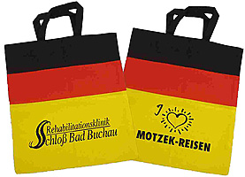 Baumwolltasche schwarz/rot/gelb - Deutschlandtasche