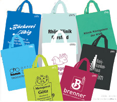 Farbige Baumwolltaschen