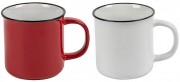 Kaffeebecher VINTAGE weiß oder rot