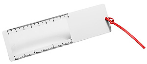 Lesezeichen mit Lupe