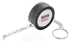 Bandmaß Autoreifen mit Logo Bandmaß Autoreifen mit Logo