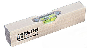 Kleine Holzwasserwaage mit Logodruck