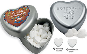 Pfefferminz in Herzdose