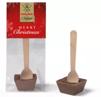 Trinkschokolade am Holzlöffel